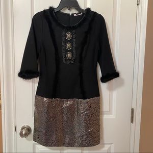 Real fur women dress